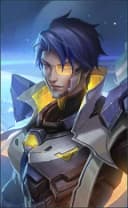 Aamon wearing the Cyber Assassin skin, in-game portrait