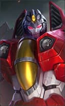Aldous wearing the Starscream skin, in-game portrait