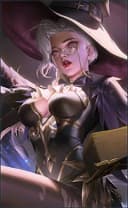 Alice wearing the Wizardry Teacher skin, in-game portrait