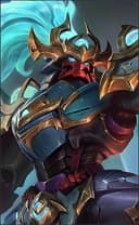 Alpha wearing the Onimusha Commander skin, in-game portrait