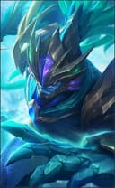 Alpha wearing the Sea Gladiator skin, in-game portrait