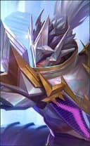 Alpha wearing the Star Enforcer skin, in-game portrait