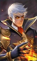 Alucard wearing the Fiery Inferno skin, in-game portrait