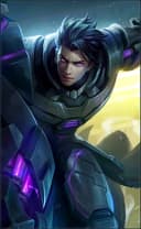 Alucard wearing the Obsidian Blade skin, in-game portrait