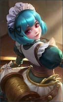 Angela wearing the Dove&Love skin, in-game portrait