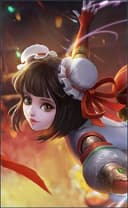 Angela wearing the Shanghai Maiden skin, in-game portrait