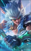Aulus wearing the Ironmane Reaver skin, in-game portrait
