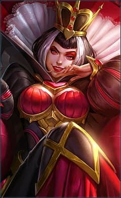 Aurora wearing the Heartbreak Empress skin, in-game portrait