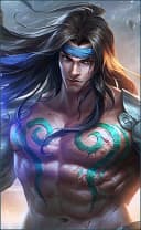 Badang wearing the Tribal Warrior skin, in-game portrait