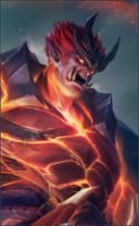Balmond wearing the Infernal Warlord skin, in-game portrait