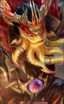 Bane wearing the Lord of Scalding Seas skin, in-game portrait