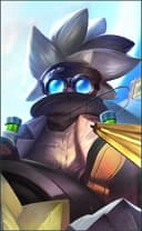 Barats wearing the Baratstein skin, in-game portrait