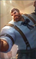 Baxia wearing the Ba-tender skin, in-game portrait
