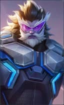 Baxia wearing the Dauntless Shield skin, in-game portrait