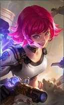 Beatrix wearing the Dawnbreak Soldier skin, in-game portrait