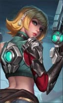 Beatrix wearing the X Factor skin, in-game portrait