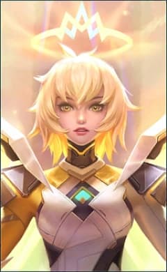 Beatrix wearing the Stellar Briliance skin, in-game portrait