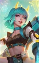Beatrix wearing the Vibrant Fiesta skin, in-game portrait