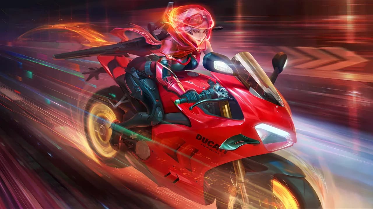 Benedetta Panigale V4S Rider skin artwork