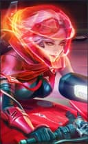Benedetta wearing the Panigale V4S Rider skin, in-game portrait