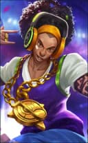 Bruno wearing the Best DJ skin, in-game portrait