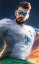 Bruno wearing the The Falcon skin, in-game portrait