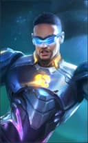Bruno wearing the Halo Striker skin, in-game portrait