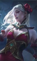 Carmilla wearing the Shadow of Twilight skin, in-game portrait