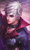 Cecilion wearing the Phantom Count skin, in-game portrait