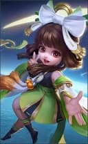 Chang'e wearing the Moon Palace Immortal skin, in-game portrait