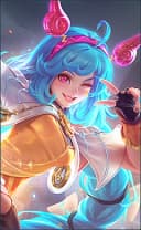 Cici wearing the Buoyant Performer skin, in-game portrait