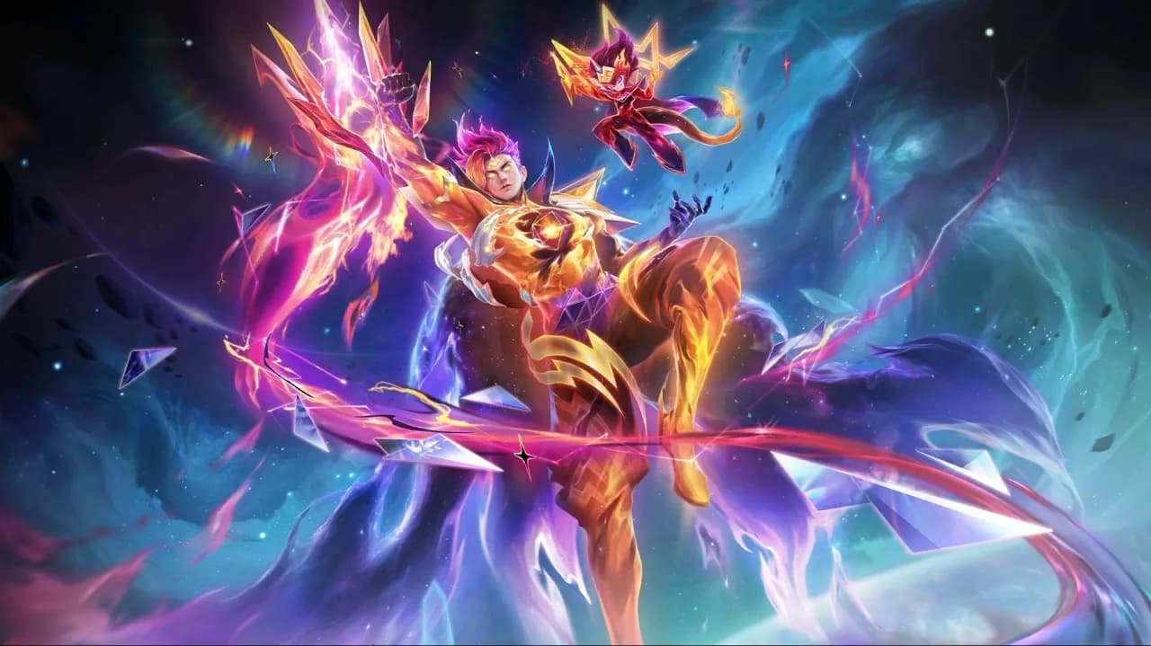 Claude Cosmic Blaze skin artwork
