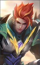 Claude wearing the Mecha Dragon skin, in-game portrait