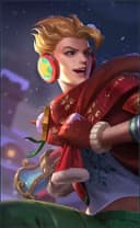 Claude wearing the Christmas Carnival skin, in-game portrait