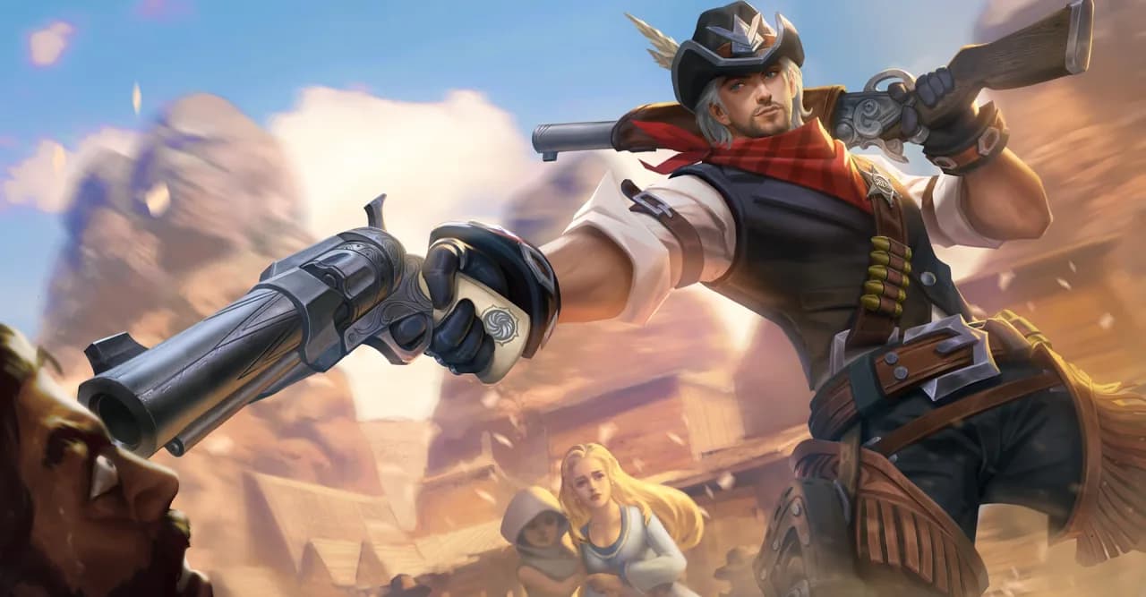 Clint West Justice skin artwork