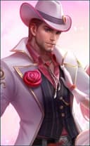Clint wearing the Guns and Roses skin, in-game portrait