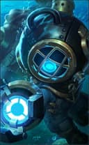Cyclops wearing the Deep Sea Rescuer skin, in-game portrait