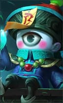 Cyclops wearing the Zombie Bambino skin, in-game portrait