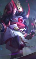 Cyclops wearing the Yokai Warlock skin, in-game portrait