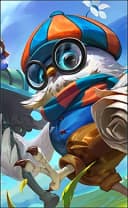 Diggie wearing the Pigeoneer skin, in-game portrait
