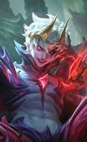 Dyrroth wearing the Prince of the Abyss skin, in-game portrait
