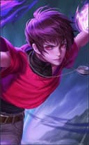 Dyrroth wearing the Orochi Chris skin, in-game portrait