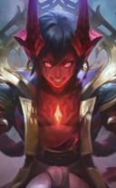 Dyrroth wearing the Naraka Flame skin, in-game portrait