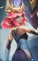 Edith wearing the Celestial Safeguard skin, in-game portrait