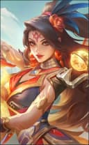 Esmeralda wearing the Blazing Shadow skin, in-game portrait