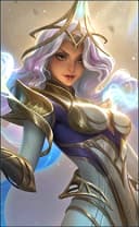 Esmeralda wearing the Light Envoy skin, in-game portrait