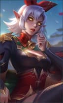 Eudora wearing the Christmas Carnival skin, in-game portrait