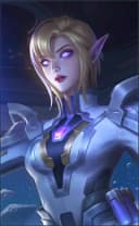 Eudora wearing the Cosmic Voyage skin, in-game portrait