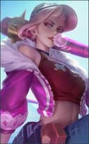 Fanny wearing the Punk Princess skin, in-game portrait
