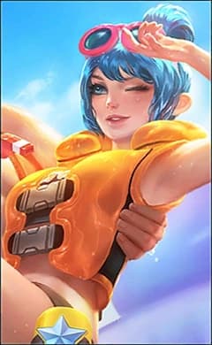Fanny wearing the Lifeguard skin, in-game portrait